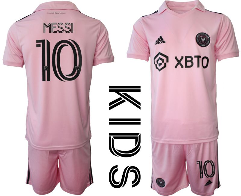 Youth 2023-2024 Club Inter Miami CF home pink 10 Soccer Jersey